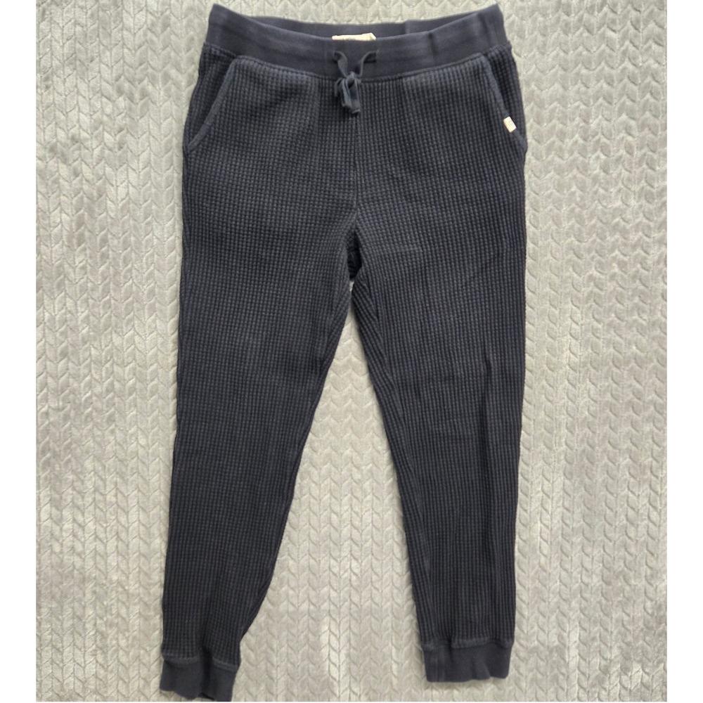UGG Mens Waffle Knit Jogger‎ Pants Glover Thermal Loungewear 1121075 Large Black